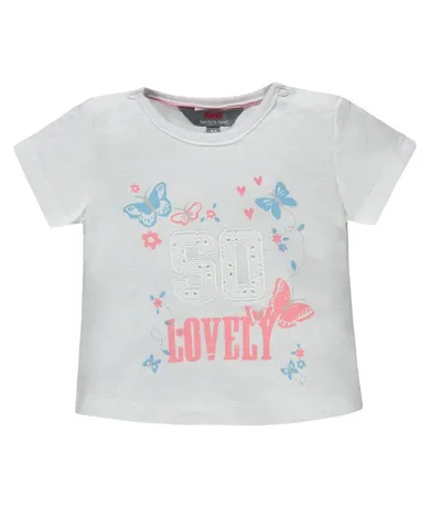 T-shirt dziewczęcy, biały, Kanz