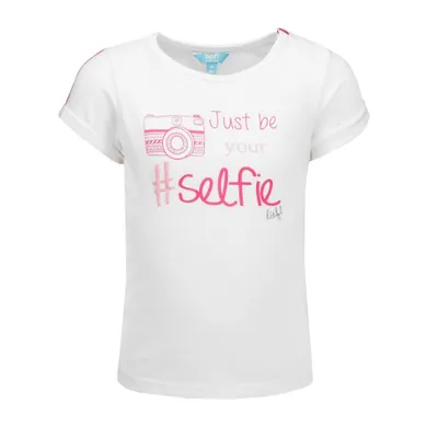 T-shirt dziewczęcy, biały, Lief