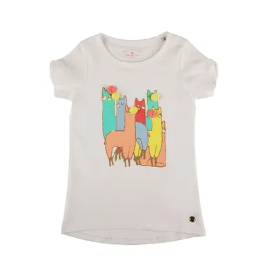 T-shirt dziewczęcy, biały, Tom Tailor