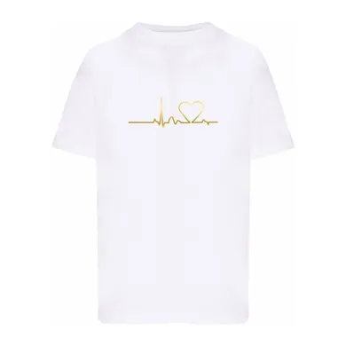 T-shirt dziewczęcy, biały, Tup Tup