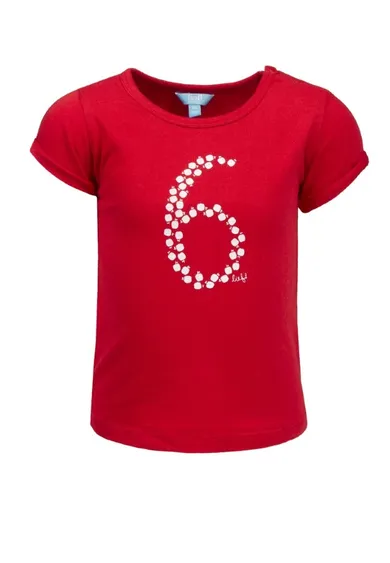 T-shirt dziewczęcy, czerwony, Lief