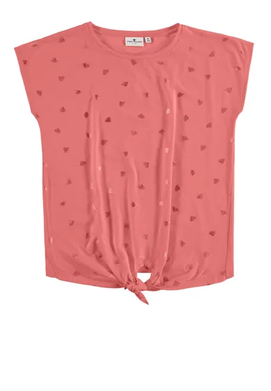 T-shirt dziewczęcy, czerwony, Tom Tailor
