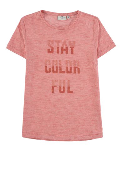 T-shirt dziewczęcy, czerwony, Tom Tailor