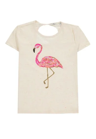 T-shirt dziewczęcy, ecru, Tom Tailor