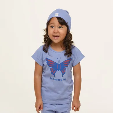 T-shirt dziewczęcy, fioletowy, Pinokio