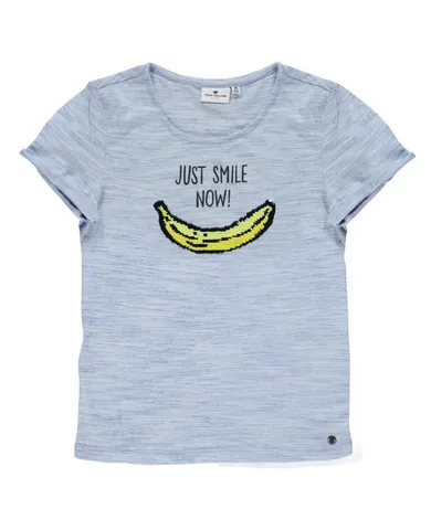 T-shirt dziewczęcy, jasnoniebieski, Tom Tailor