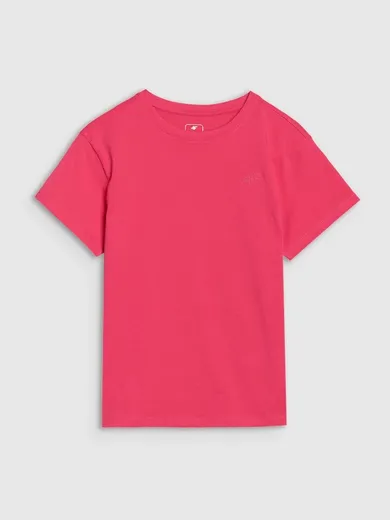 T-shirt dziewczęcy, koralowy, 4F