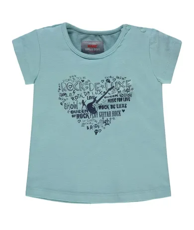 T-shirt dziewczęcy, miętowy, Kanz