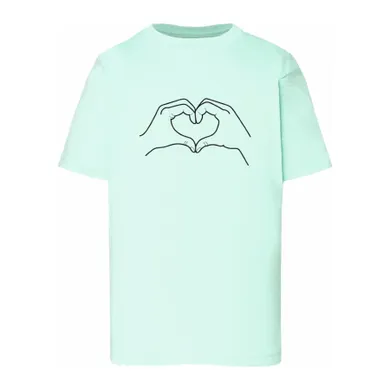T-shirt dziewczęcy, miętowy, Tup Tup