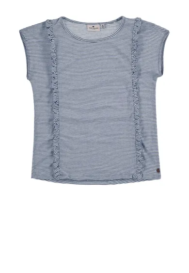 T-shirt dziewczęcy, niebieski, Tom Tailor