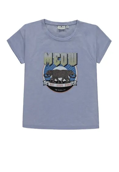 T-shirt dziewczęcy, niebieski, Tom Tailor