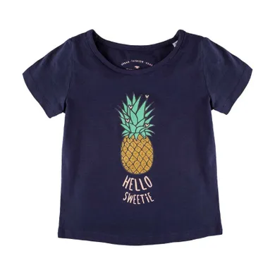 T-shirt dziewczęcy, niebieski, Tom Tailor