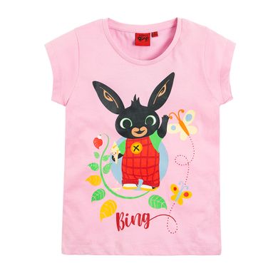T-shirt dziewczęcy, różowy, Bing