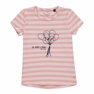 T-shirt dziewczęcy, różowy, Marc O'Polo