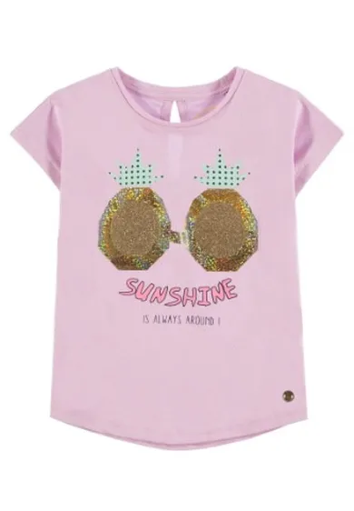 T-shirt dziewczęcy, różowy, Tom Tailor