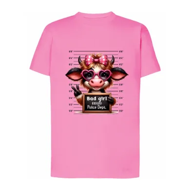 T-shirt dziewczęcy, różowy, Tup Tup