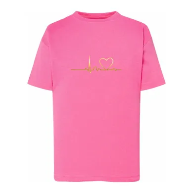 T-shirt dziewczęcy, różowy, Tup Tup