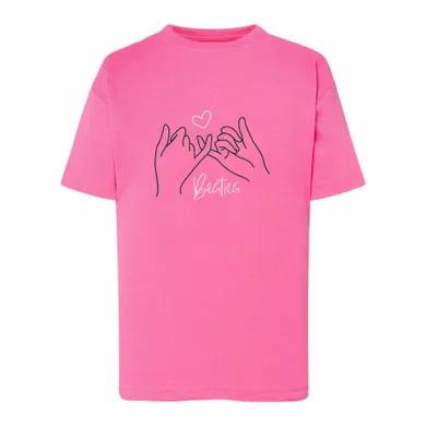 T-shirt dziewczęcy, różowy, Tup Tup