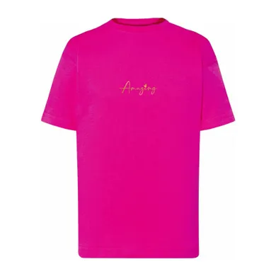 T-shirt dziewczęcy, różowy, Tup Tup