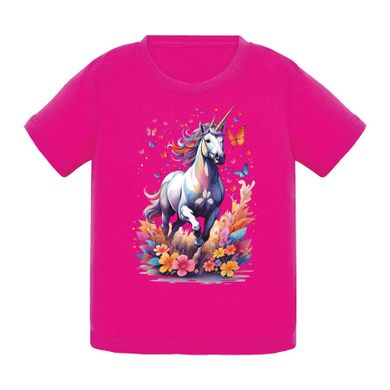 T-shirt dziewczęcy, różowy, Tup Tup