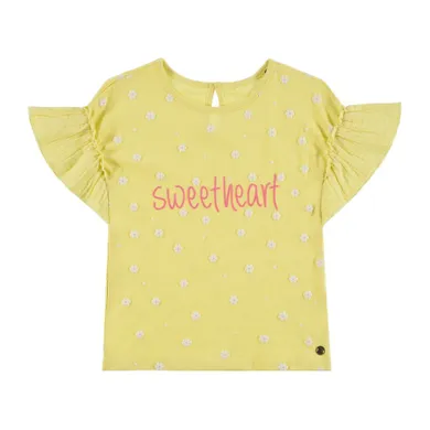 T-shirt dziewczęcy, żółty, Tom Tailor