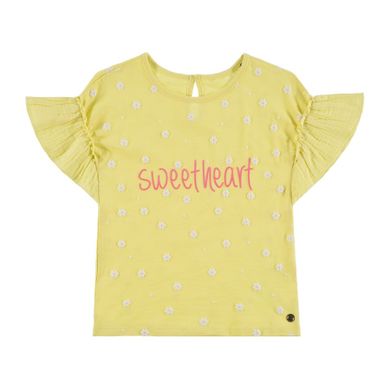 T-shirt dziewczęcy, żółty, Tom Tailor