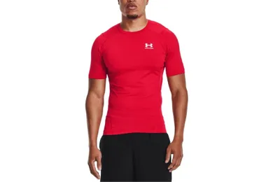 T-shirt kompresyjny męski, czerwony, Under Armour Heatgear Armour Short Sleeve