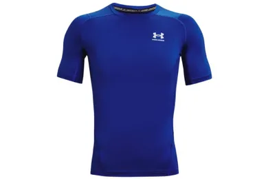 T-shirt kompresyjny męski, niebieski, Under Armour Heatgear Armour Short Sleeve