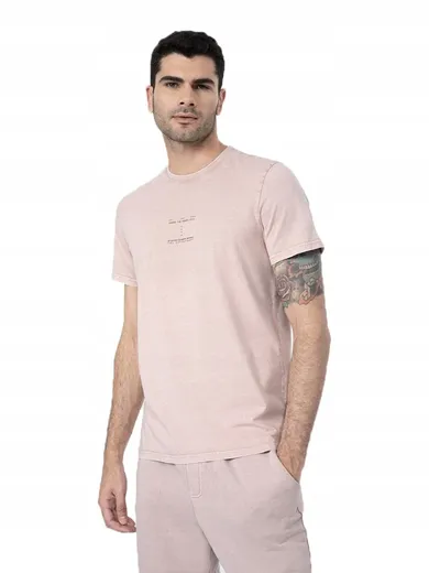 T-shirt męski, beżowy, 4F