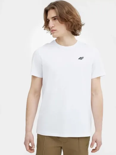 T-shirt męski, biały, 4F