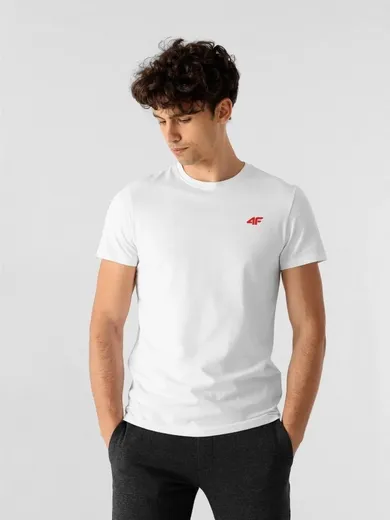 T-shirt męski, biały, 4F
