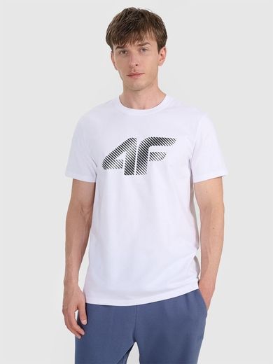 T-shirt męski, biały, 4F