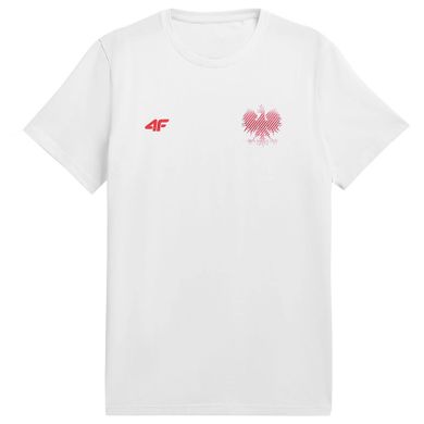 T-shirt męski, biały, Lewandowski, 4F