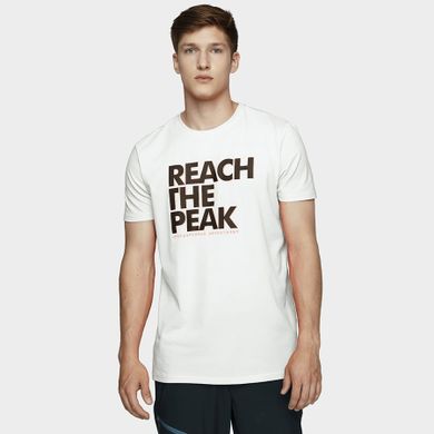 T-shirt męski, biały, Reach the peak, 4F