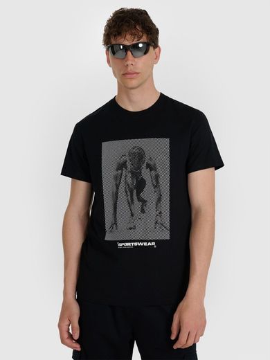 T-shirt męski, czarny, 4F