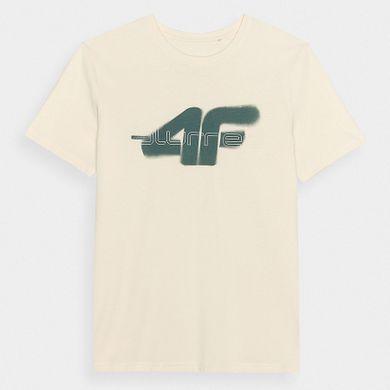T-shirt męski, ecru, 4F