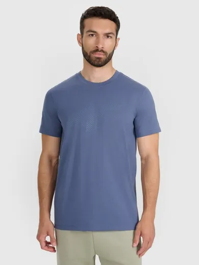 T-shirt męski, niebieski, 4F