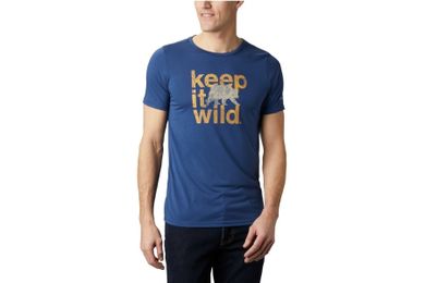 T-shirt męski, niebieski, Columbia Terra Vale II SS Tee