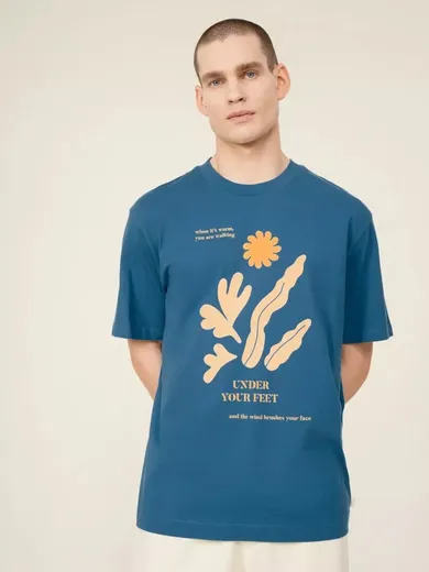T-shirt męski, niebieski, Outhorn