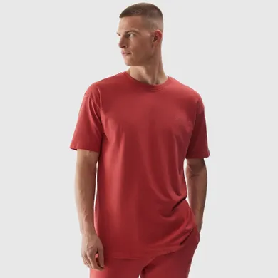 T-shirt męski, oversize, różowy, 4F