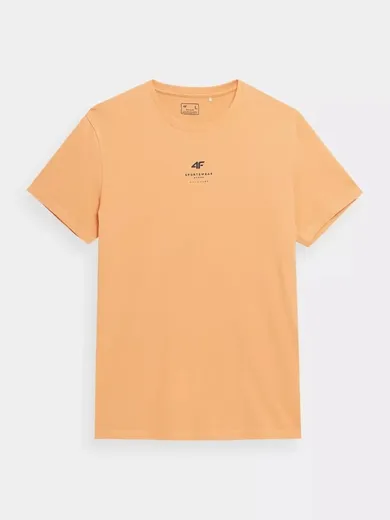 T-shirt męski, żółty, 4F