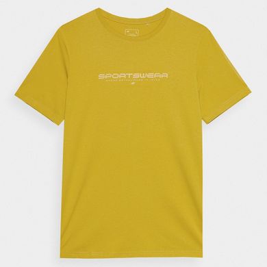 T-shirt męski, żółty, 4F
