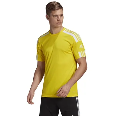 T-shirt męski, żółty, Adidas Squadra 21 JSY