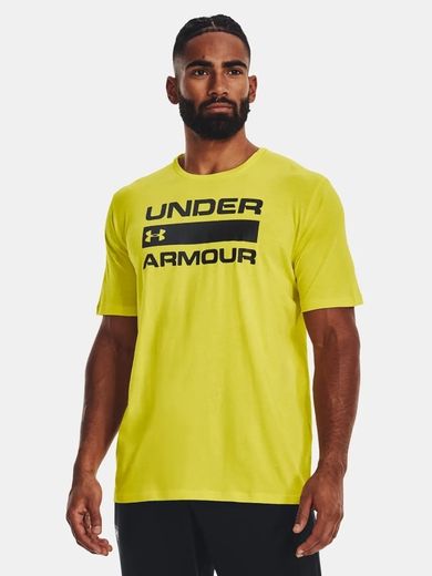 T-shirt męski, żółty, Under Armour