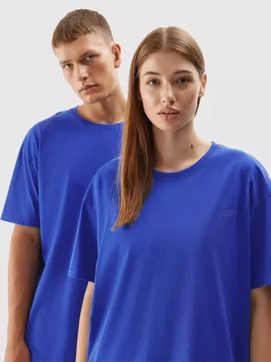 T-shirt, unisex, oversize, niebieski, 4F