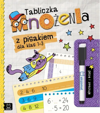 Tabliczka mnożenia z pisakiem dla klas 1-3. Piszę i zmazuję