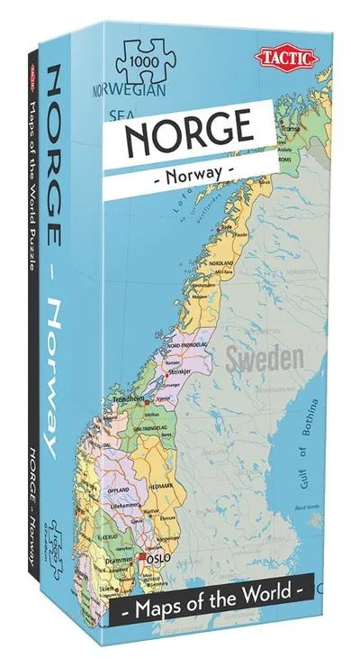 Tactic Games, Mapa Norwegia, puzzle, 1000 elementów