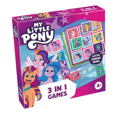 Tactic, My Little Pony, Lotto, Domino, Memo, gra losowa 3w1
