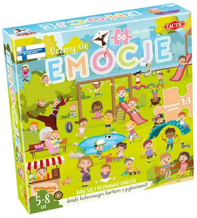 Tactic, Uczmy się: Emocje, puzzle dukacyjne, 56 elementów