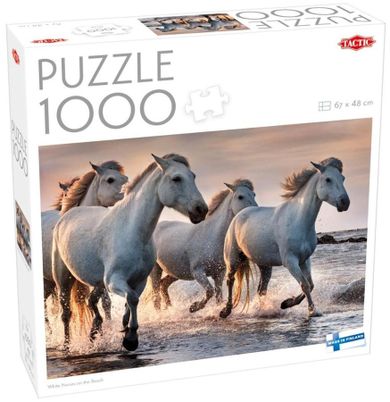 Tactic, White horses on the beach, puzzle, 1000 elementów
